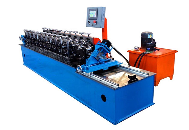 Omega light steel keel roll forming machine